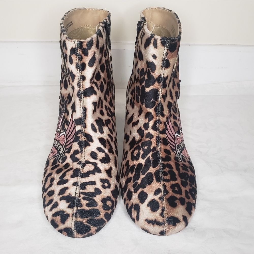 Leopard Rocker Heel Boots - Picture 3 of 12